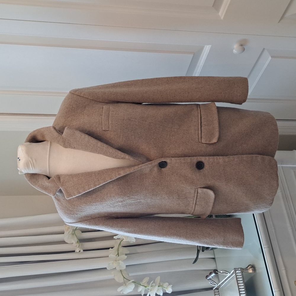 Everlane Womens Oversized  Toasted Tan Wool Blend Preppy‎ Blazer Lined S-0